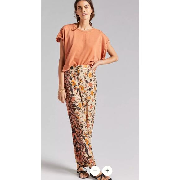 by ANTHROPOLOGIE Size 4 Floral Smocked Balloon Leg Pants Zip Fly Multicolor - Picture 4 of 12